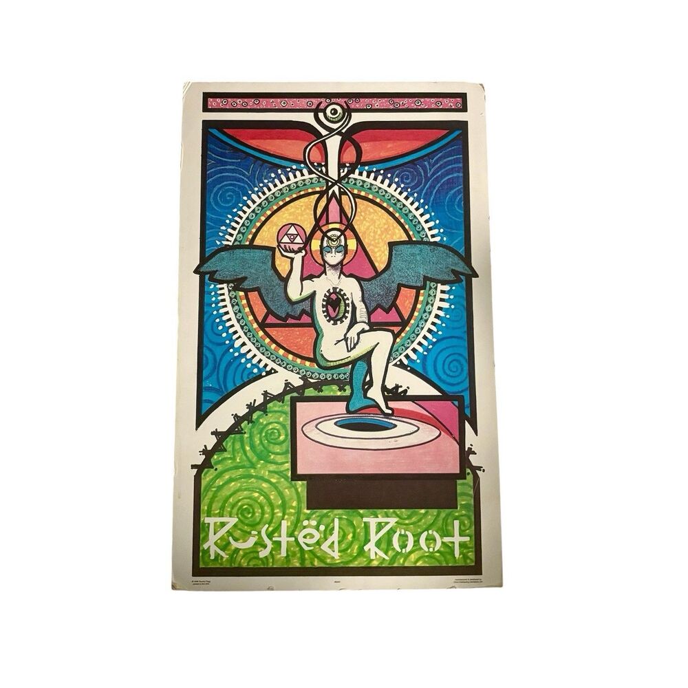 Vintage Original Rusted Root 1996 Rouchy Pegg 21x34 Poster Board Folk Jam Band